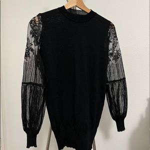 Luxury floral lace top